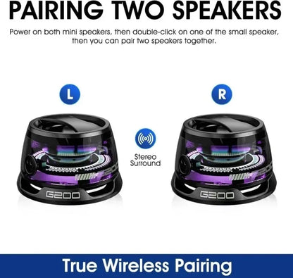 Portable Magnetic Bluetooth Speaker  with RGB Color Light and Phone Holder for IOS
