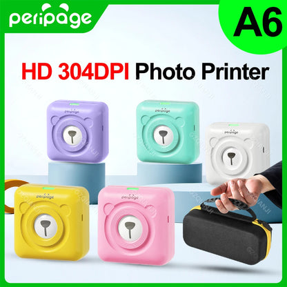 Peripage Mini Photo Printer with Carry Bag Case Paper Roll