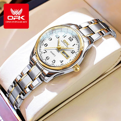Watch For Women Quartz Watch Waterproof Classic Luxury Brand Stainless Steel Strap