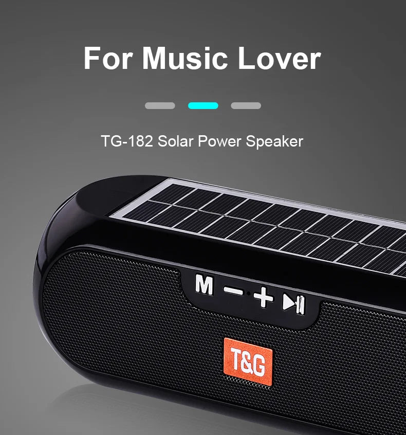 Solar Portable Radio FM  Wireless Bluetooth Speaker Music Sound Box Subwoofer Bass
