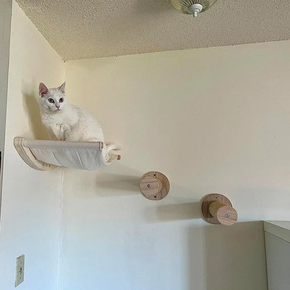 Wall Mounted Cat Climbing Shelves Cat House Cat Bridge Cat Hammock