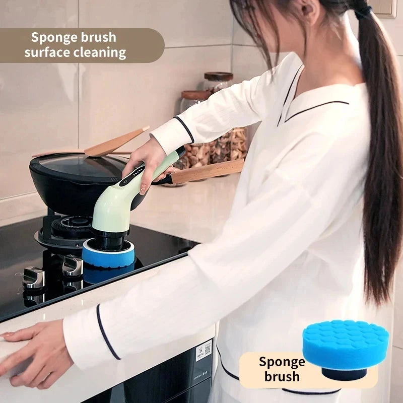 9-in-1 Electric Cleaning Brush Electric Spin Cleaning Scrubber