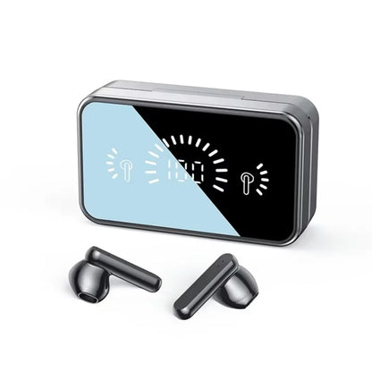S20 Bluetooth Earphone  Mirror case with Digital Display Touch Control  Earbuds