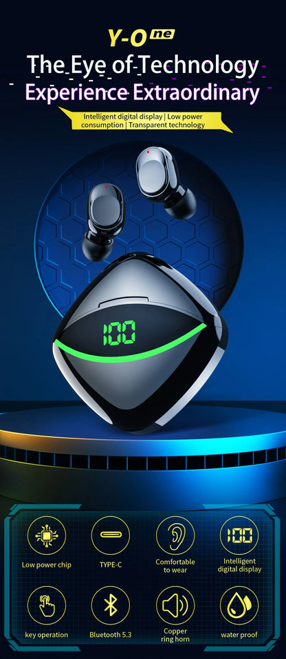 Wireless Bluetooth 5.3 Headset Earphones With Mic Smart Touch Headphones In-Ear Noise Reduction Earbuds