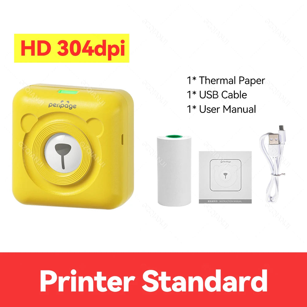 Peripage Mini Photo Printer with Carry Bag Case Paper Roll
