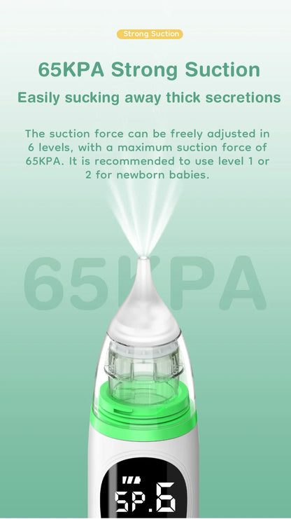 MAMIJOY Baby Electric Nasal Aspirator Nose Suction - Painless silicone material