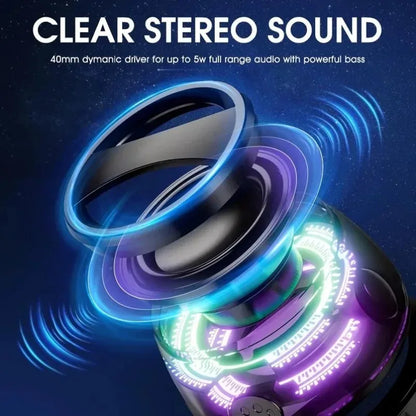 Portable Magnetic Bluetooth Speaker  with RGB Color Light and Phone Holder for IOS