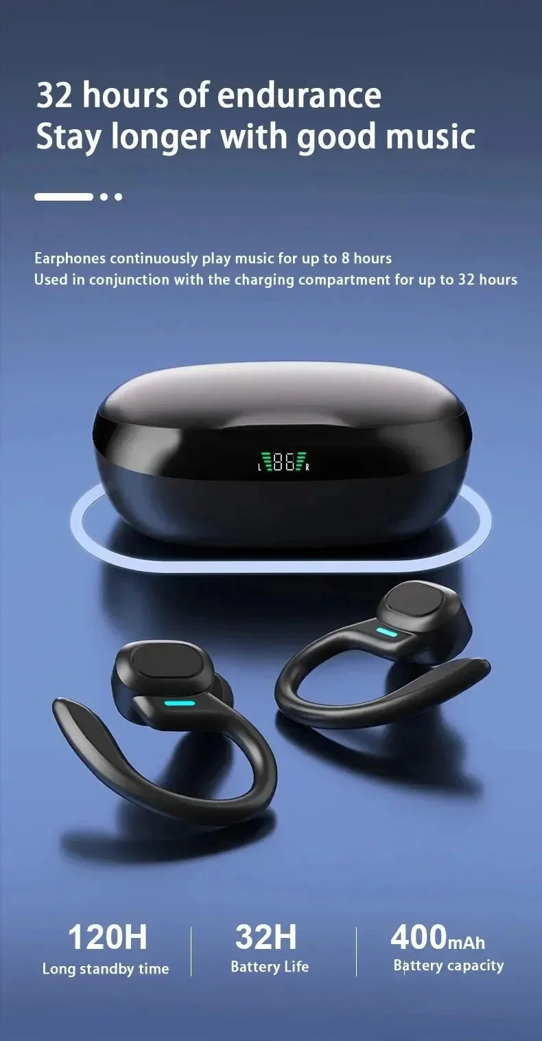 Wireless Sport TWS Earphones HiFI Stereo Waterproof Headset With Mic