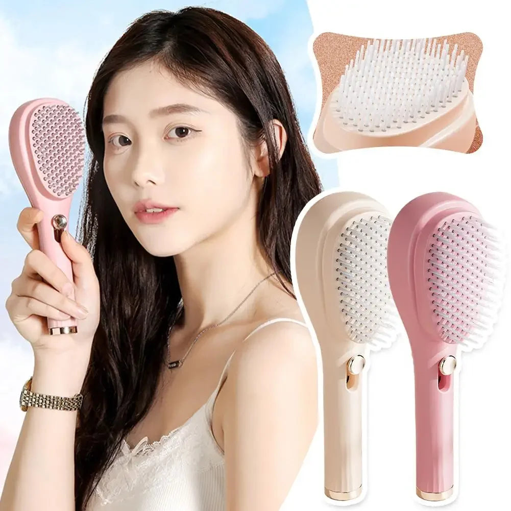 Retractable Hair Comb-Anti-Static Scalp Massaging & Detangling Brush for All Hair Types