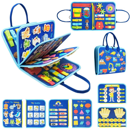 Busy Board Montessori Toys for Toddler Busy Book Sensory - Preschool Early Education