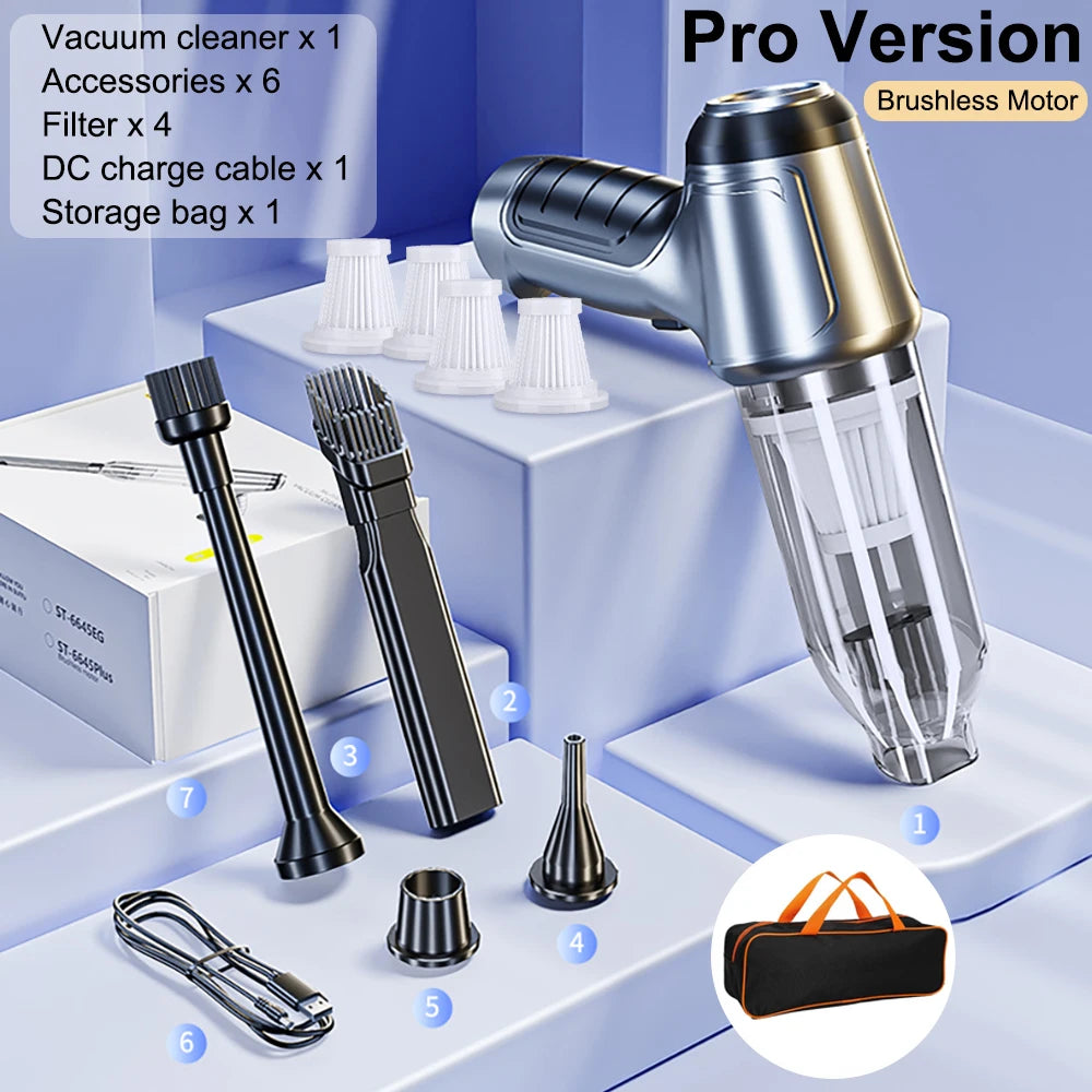 Mini Portable wireless Car Vacuum Cleaner Powerful 95000PA Strong Suction