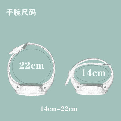 Electronic Transparent Watch Waterproof  Women Square Student Black LED Watch