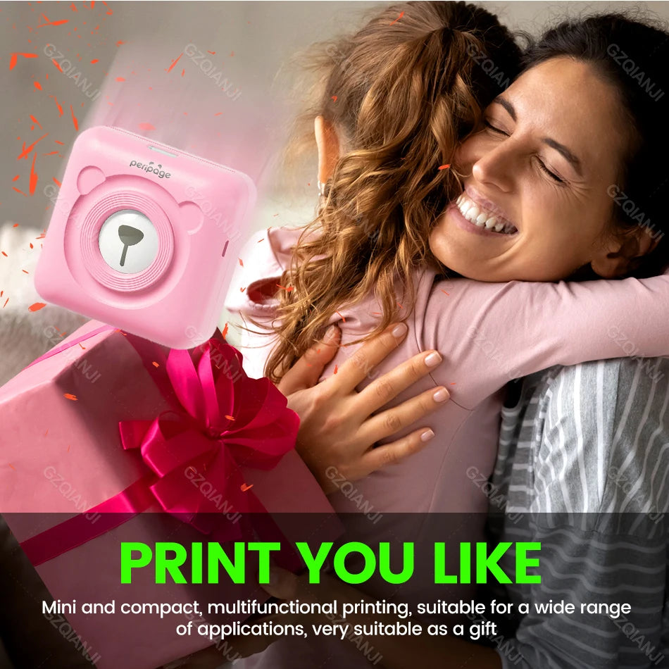 Peripage Mini Photo Printer with Carry Bag Case Paper Roll