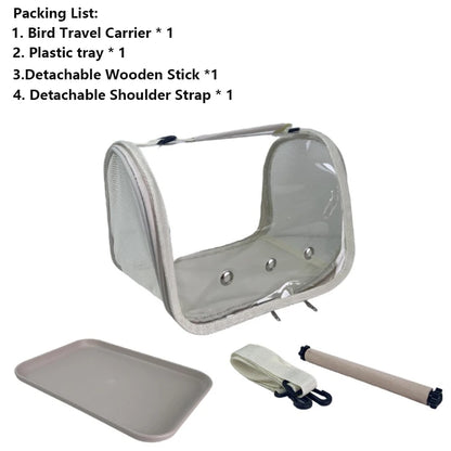 Portable Breathable Bird, Hamster, parrot Travel Bag With Stand & Removable straps  design
