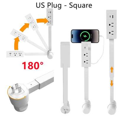 Electrical Adjustable Wall Plug Rotates Outlet Extender for sockets