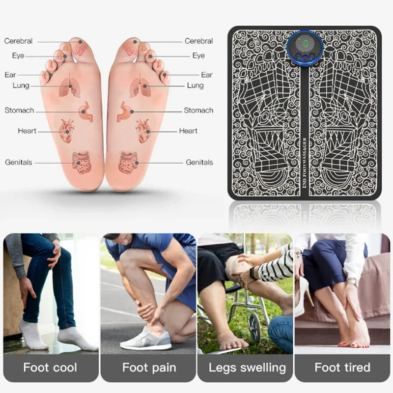 Electric Foot Massager Pad Muscle Massage Relaxation / Remote control/ Massage patch