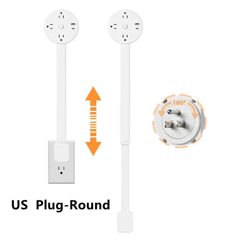 Electrical Adjustable Wall Plug Rotates Outlet Extender for sockets