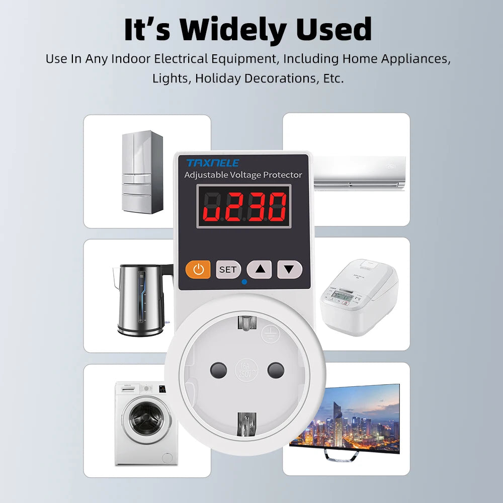 Automatic Voltage Protector Socket AC 220V 16A