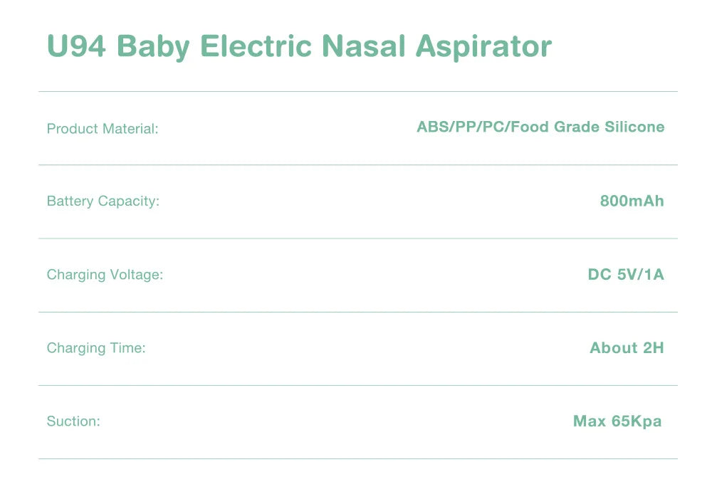 MAMIJOY Baby Electric Nasal Aspirator Nose Suction - Painless silicone material
