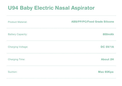 MAMIJOY Baby Electric Nasal Aspirator Nose Suction - Painless silicone material