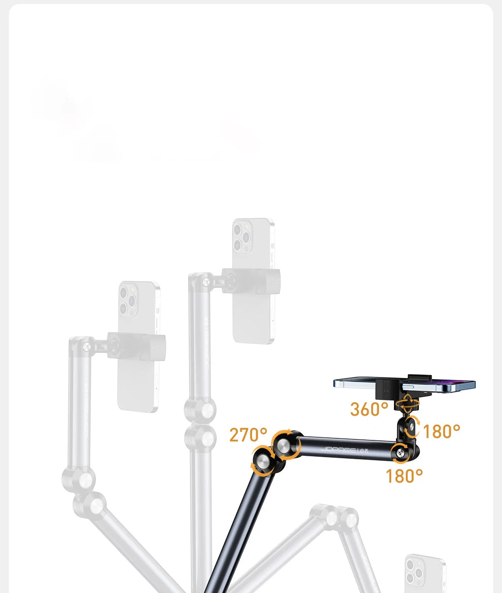 Stand Phone, Tablet Holder Floor Aluminum  Retractable iPad Clip