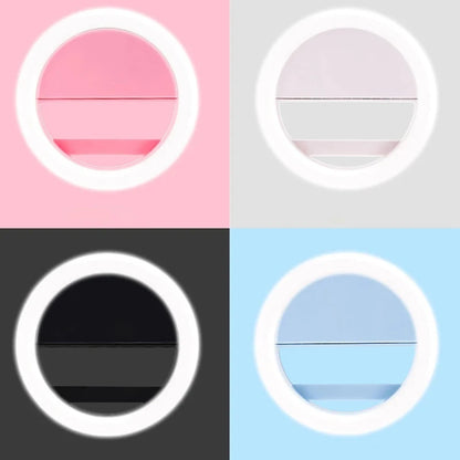 LED Selfie Ring Fill Light Cell Phone Taking Photos Live Streaming Beauty Led 3 Speed Adjustable Fill Light Clip For Video Live