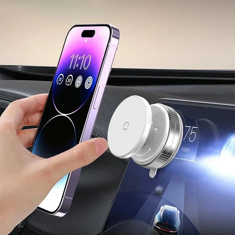 Vacuum Strong Magnetic Phone Holder Foldable Design 360° Adjustable Vacuum Car Mount For Cell Phone For phone Live Stream New