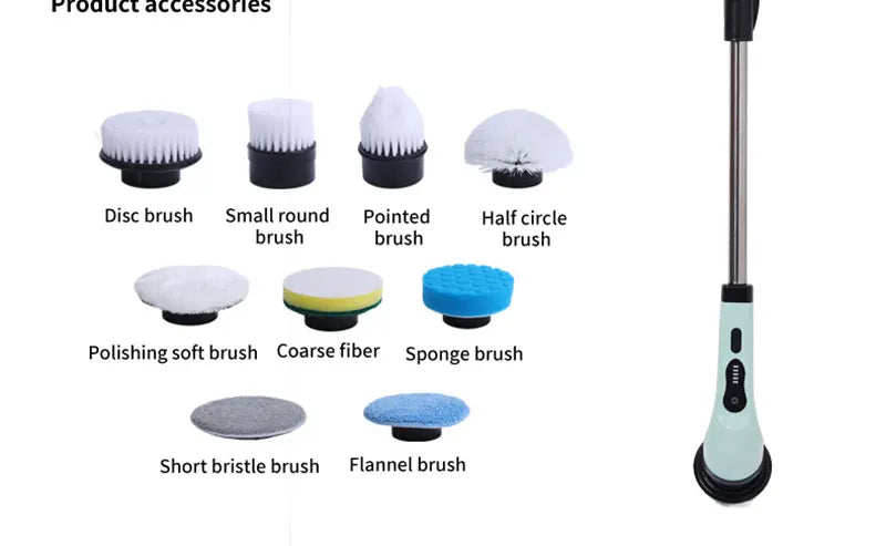9-in-1 Electric Cleaning Brush Electric Spin Cleaning Scrubber