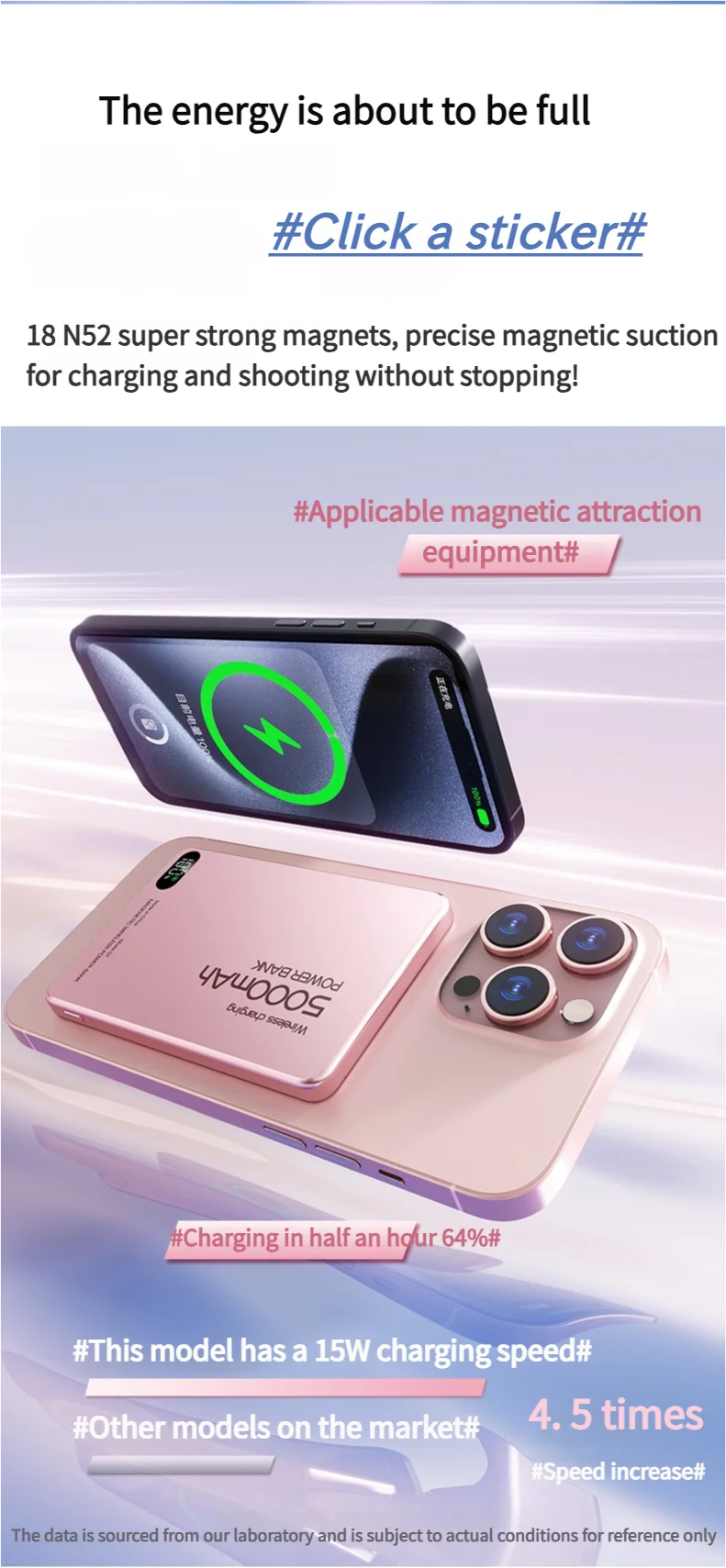 Magnetic Portable charger Magsafe Wireless Charge Qi2  External Battery  For iPhone 16 15 14 13 12