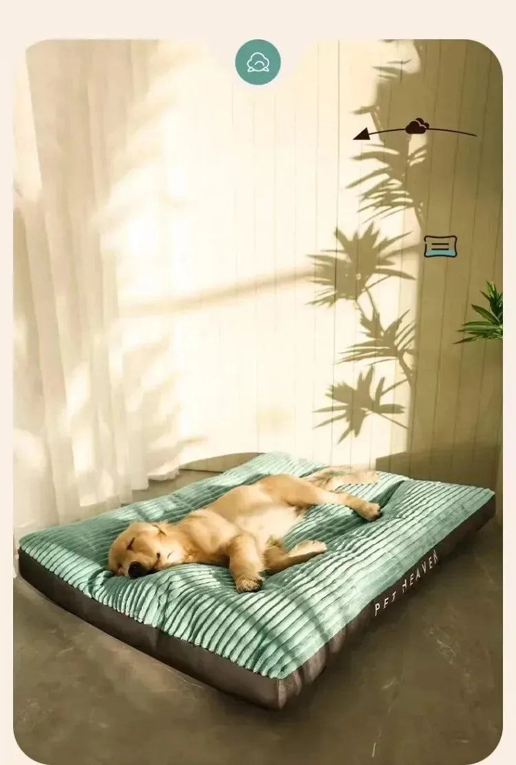Big Dog Mat Corduroy Pad for Medium Large Dogs Oversize Pet Sleeping Bed Big Thicken Dog Sofa Removable Washable