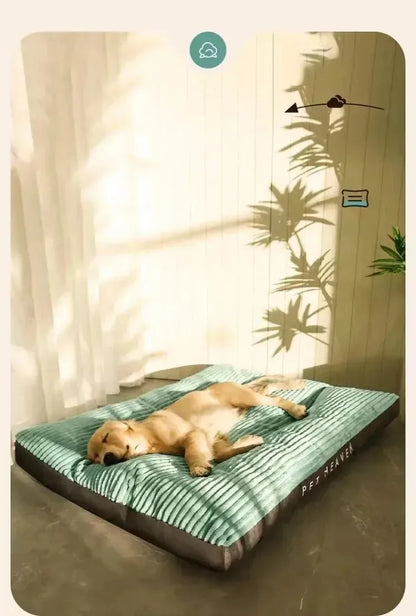 Big Dog Mat Corduroy Pad for Medium Large Dogs Oversize Pet Sleeping Bed Big Thicken Dog Sofa Removable Washable