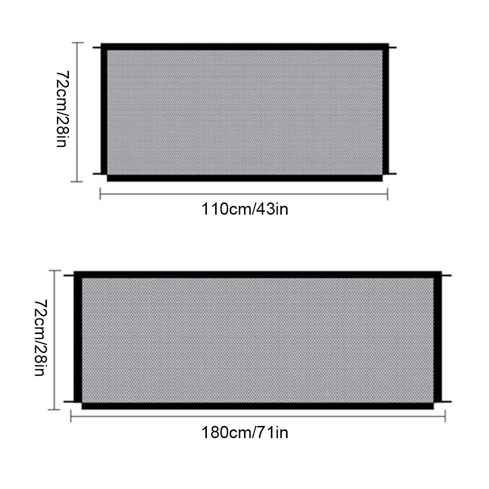 Pet Dog Barrier Fences  Folding Breathable Nylon Mesh  2 Sizes