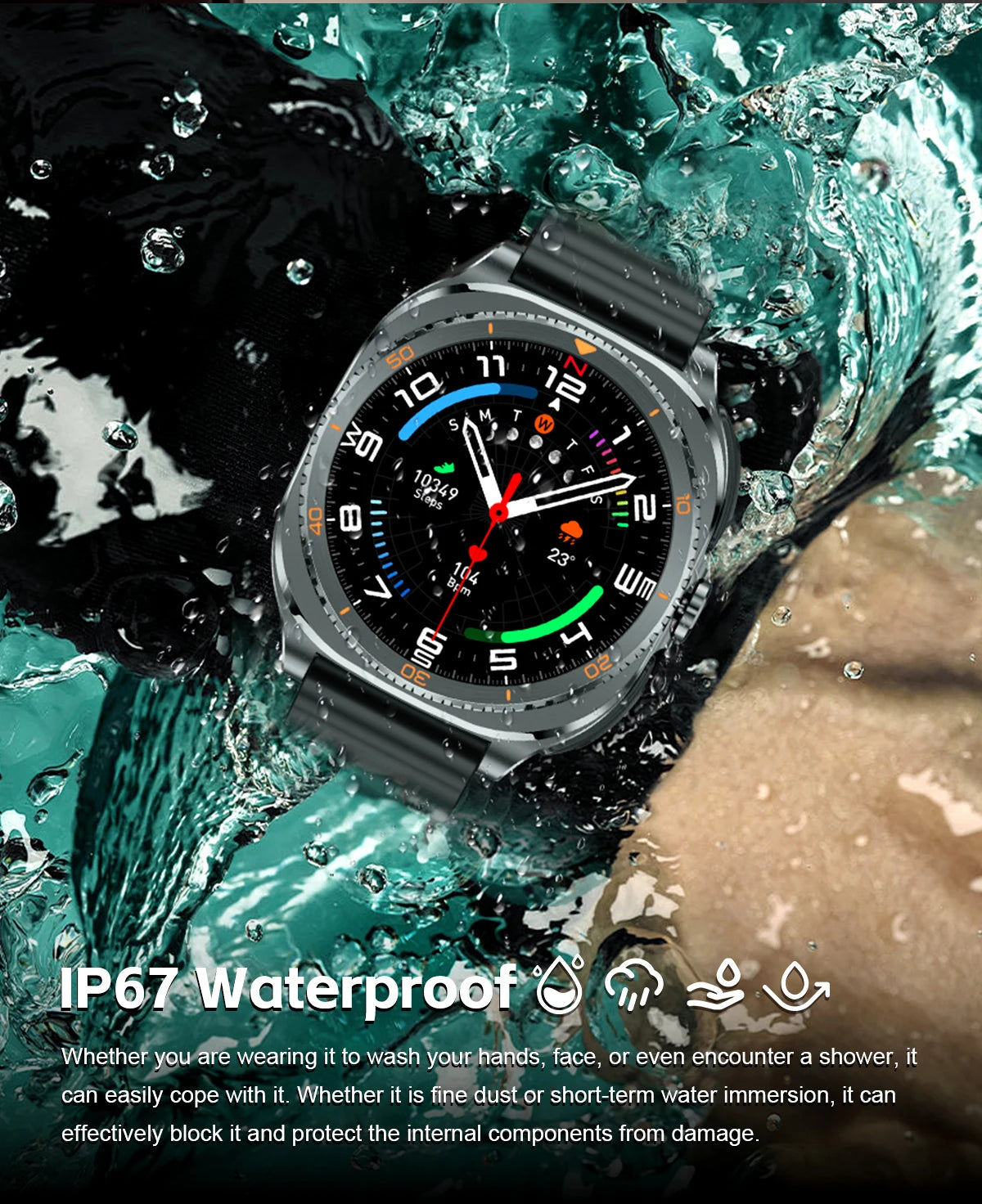 New watch earphones 2-in-1 smartwatch, Health monitoring device, wireless calling, 100+sports mode male and female smartwatches