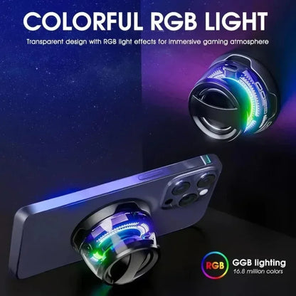 Portable Magnetic Bluetooth Speaker  with RGB Color Light and Phone Holder for IOS