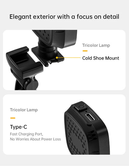 Mini Moonlight Portable Adjustable LED Selfie Clip Light for cell, laptop