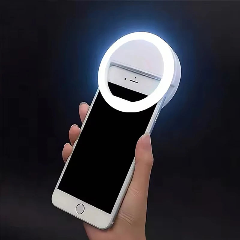 LED Selfie Ring Fill Light Cell Phone Taking Photos Live Streaming Beauty Led 3 Speed Adjustable Fill Light Clip For Video Live