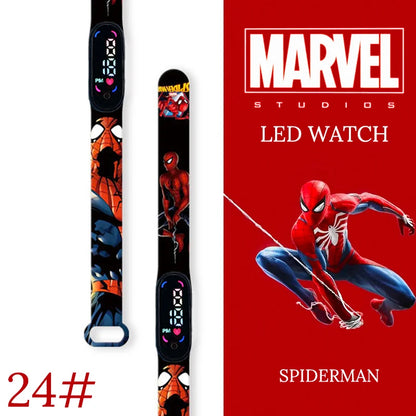 New Spiderman Kid's Waterproof Watches  Digital Watch Boys LED Clock