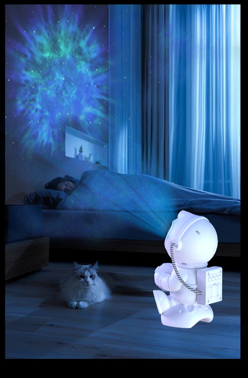 Astronaut LED Night Light Galaxy Star Projector Bluetooth Speaker Remote Control Timer 360° Adjustable Angle