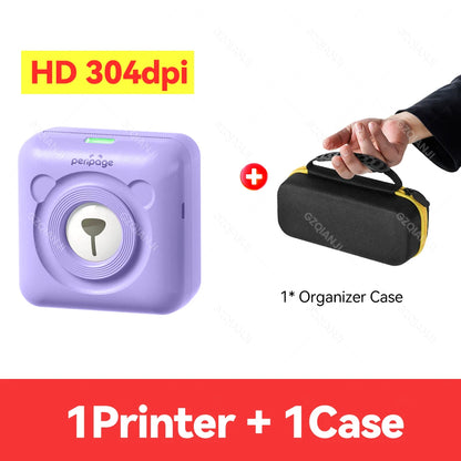 Peripage Mini Photo Printer with Carry Bag Case Paper Roll