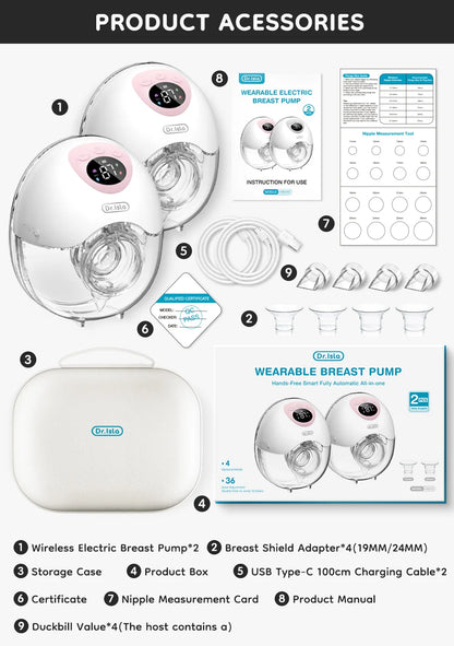 GREAT DEAL **1 PC MAMIJOY Wearable Electric Breast Pump 4 Modes  & 36 Suction levels - Silent Hands Free pump