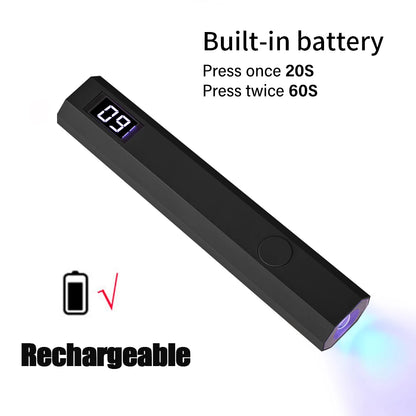 Portable Handheld UV Light lamp for Gel Nails  Rechargeable