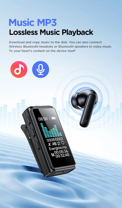 Mini Portable Voice Recorder with Clip  - for Meetings/Lectures/Interviews