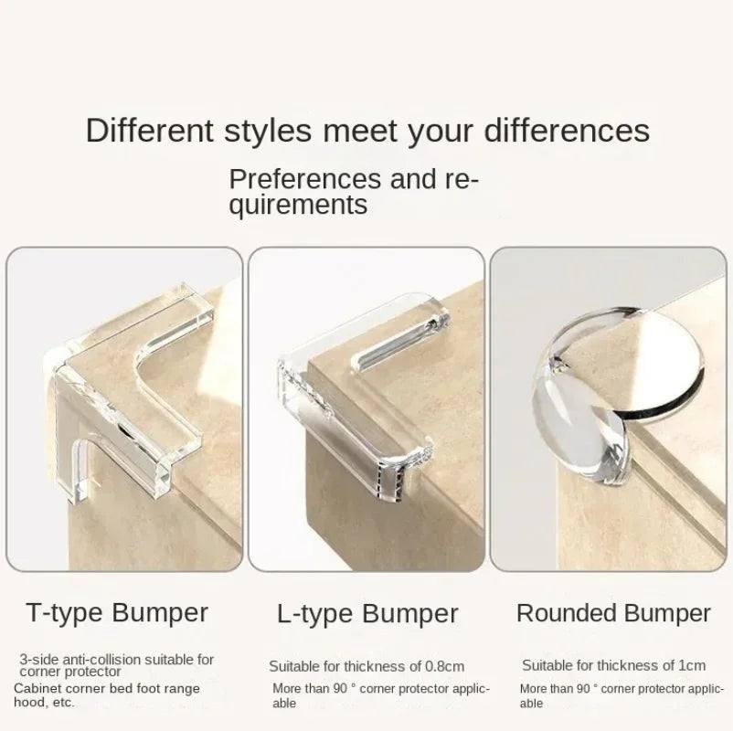 10PCS Children's clear Soft Anti-collision Furniture Corner Protectors