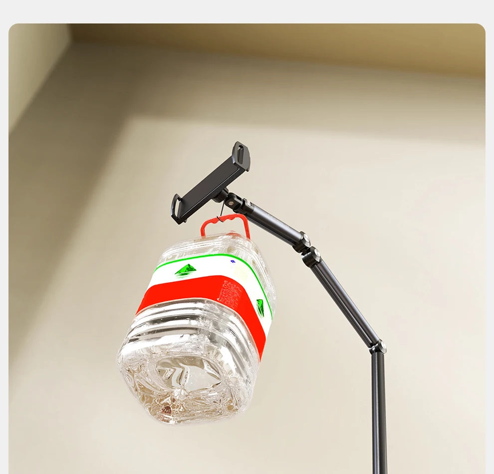 Stand Phone, Tablet Holder Floor Aluminum  Retractable iPad Clip