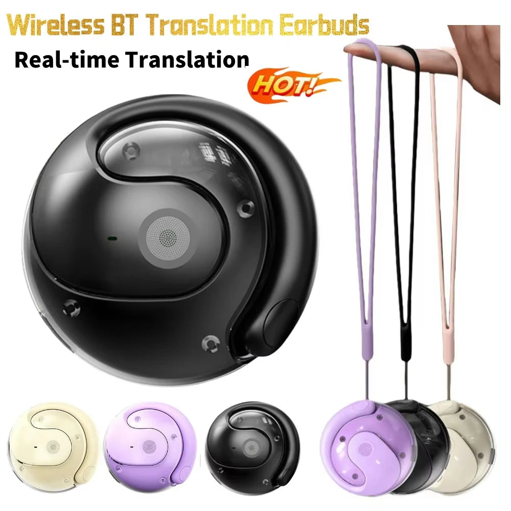 Lenovo AI Earphones Wireless Bluetooth Real-time Language Translation 144 Languages Headphone Translator
