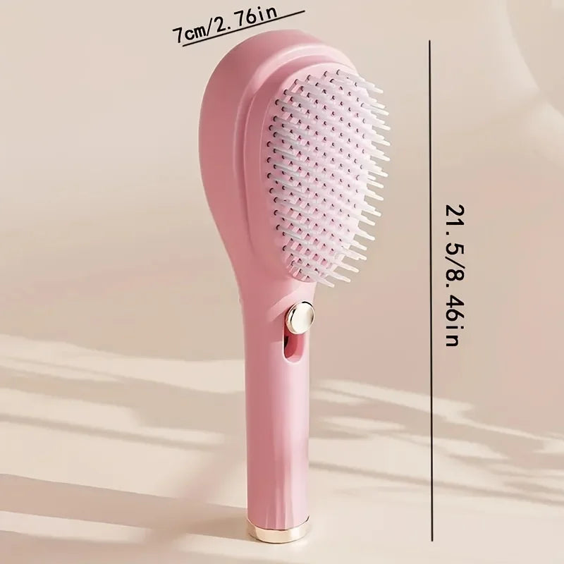 Retractable Hair Comb-Anti-Static Scalp Massaging & Detangling Brush for All Hair Types