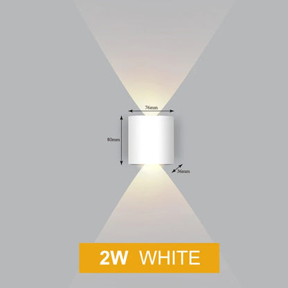 Aluminium LED Wall Lamp Waterproof Garden Balcony Lighting