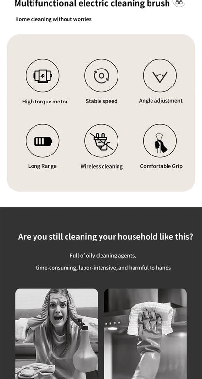 9-in-1 Electric Cleaning Brush Electric Spin Cleaning Scrubber