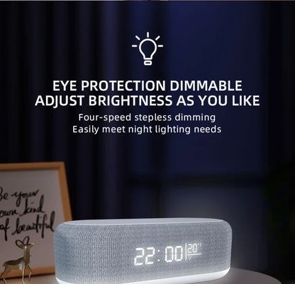 Alarm Clock Wireless Phone Chargers Lamp Night For iPhone 17 16 15 14 13 Fast Charging Dock