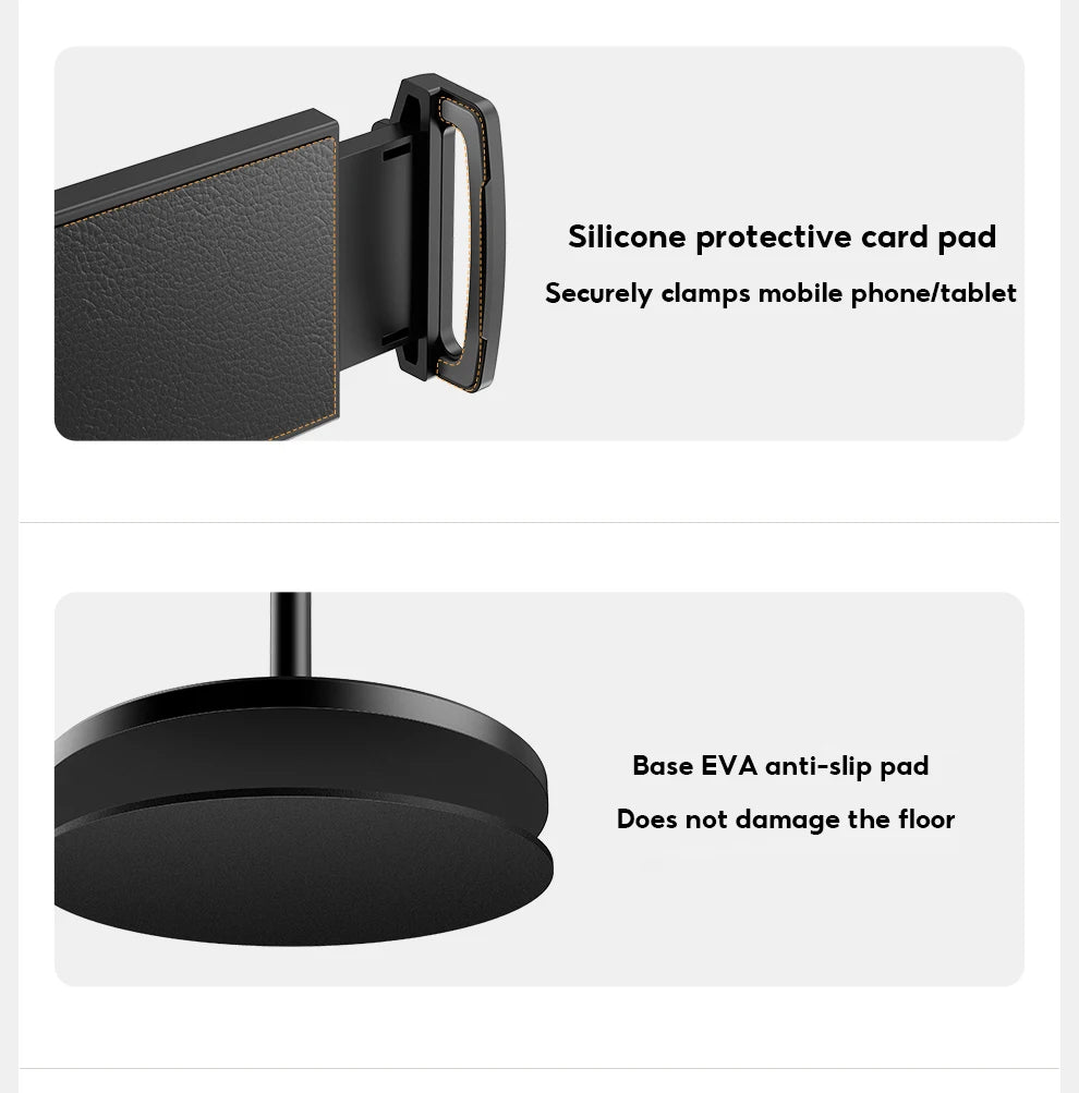 Stand Phone, Tablet Holder Floor Aluminum  Retractable iPad Clip